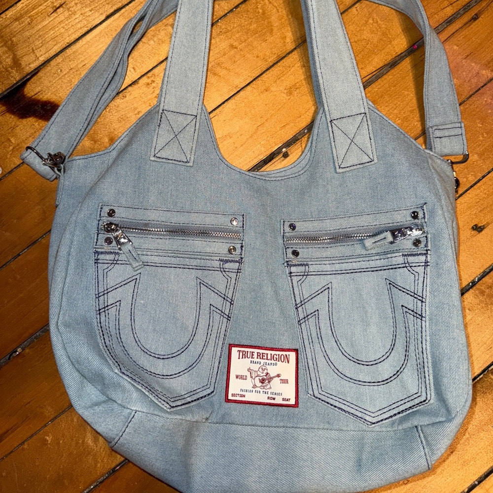True Religion Denim Horseshoe Satchel Bag!!